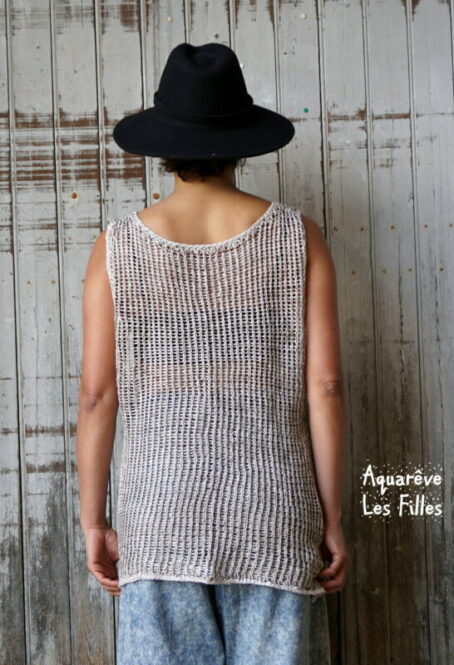 débardeur ficelle laines aquareve