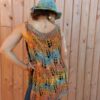 tunique dentelle orange dos Noro laines aquareve