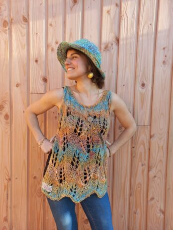 tunique dentelle orange face