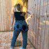 étole dissidence marine en ceinture laines aquareve