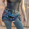 étole dissidence marine en ceinture laines aquareve