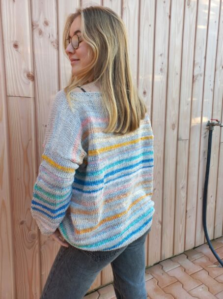 pull plage dos en noro aquareve les filles