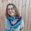pull plage face avec snood en noro aquareve les filles