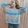 pull plage face en noro laines aquareve