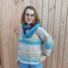snood en soie recyclée 40 laines aquareve