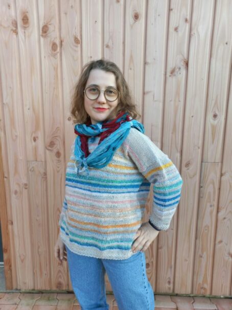snood en soie recyclée 40 laines aquareve