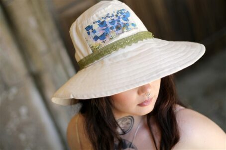 chapeau été laines aquareve