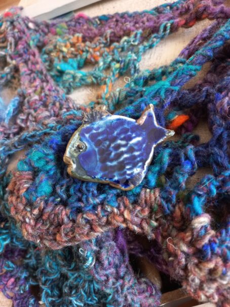 Etole dissidence marine broche laines aquareve