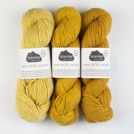 kremke reborn wool recycled jaune laines aquareve