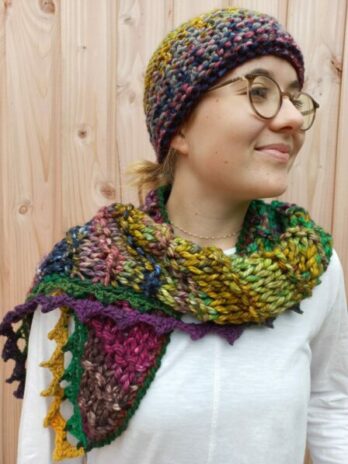 bonnet et écharpe koozoo laines aquarêve
