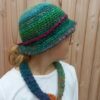 chapeau vert laines aquarêve