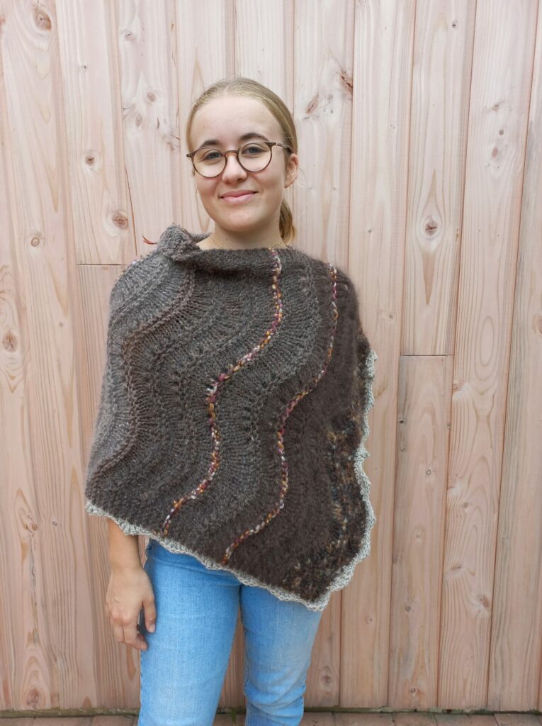 poncho chataignes laines aquarêve