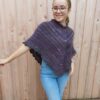 poncho en noro viola laines aquarêve