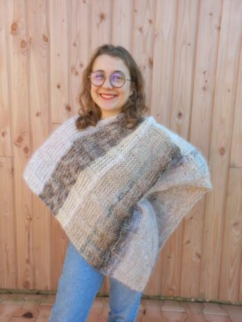 poncho lichen laines aquarêve