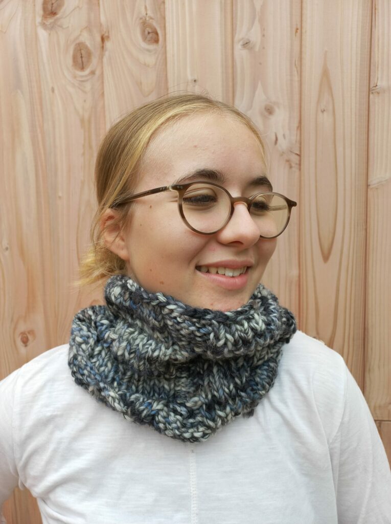 col chiné gris laines aquarêve