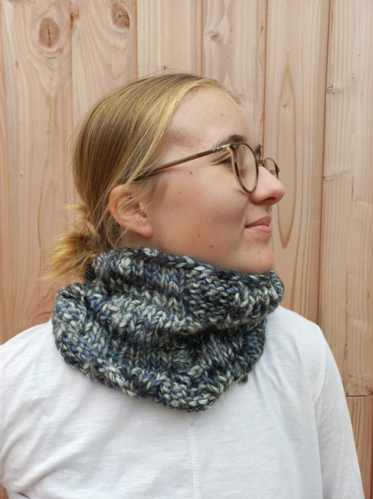 col en chiné gris laines aquarêve