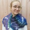 col flower bed shaggy dentelle bleu laines aquarêve