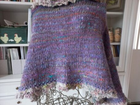 poncho en viola noro lilas laines aquarêve