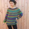 pull ray encolure ronde silk garden laines aquarêve
