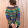 pull rayé silk garden dos laines aquarêve