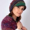 étole et casquette en cyochin noro laines aquareve
