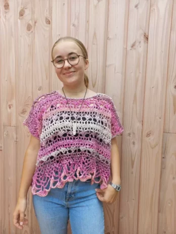 top crochet akari laines aquareve