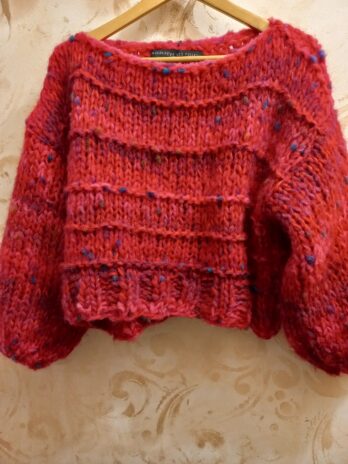 pull éclat corail laines aquareve