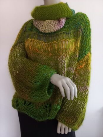 pull en mohair et soie melimelo vert laines aquareve pull melimelo vert laines aquareve