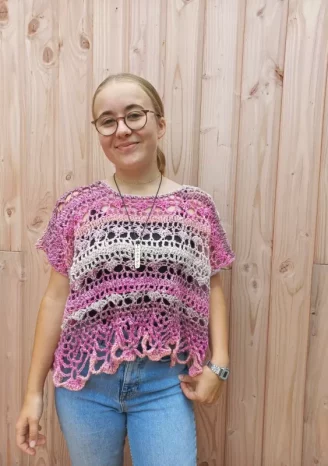 top crochet akari laines aquareve
